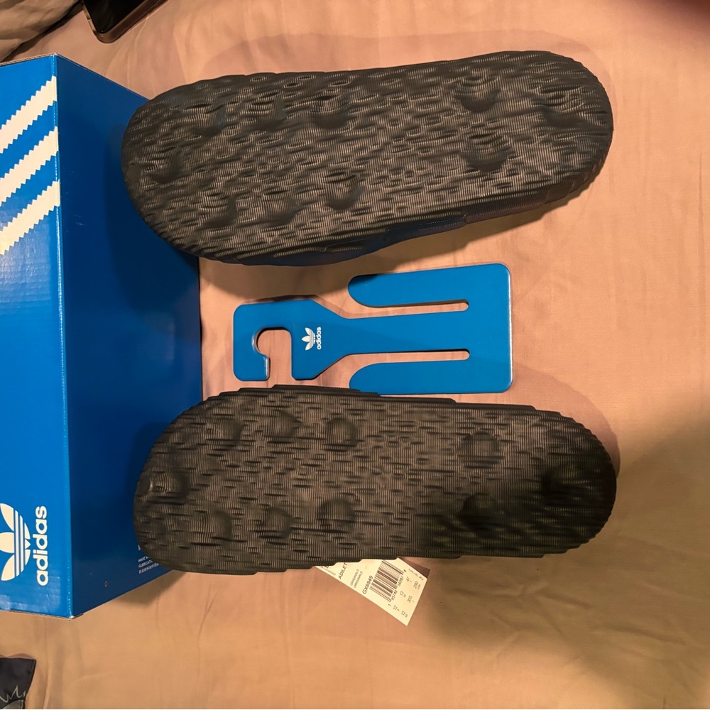Adidas Black Adilette Slides